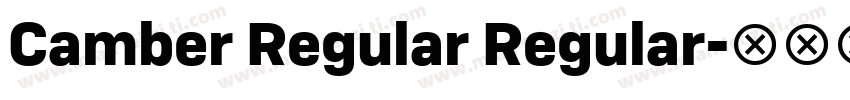 Camber Regular Regular字体转换
